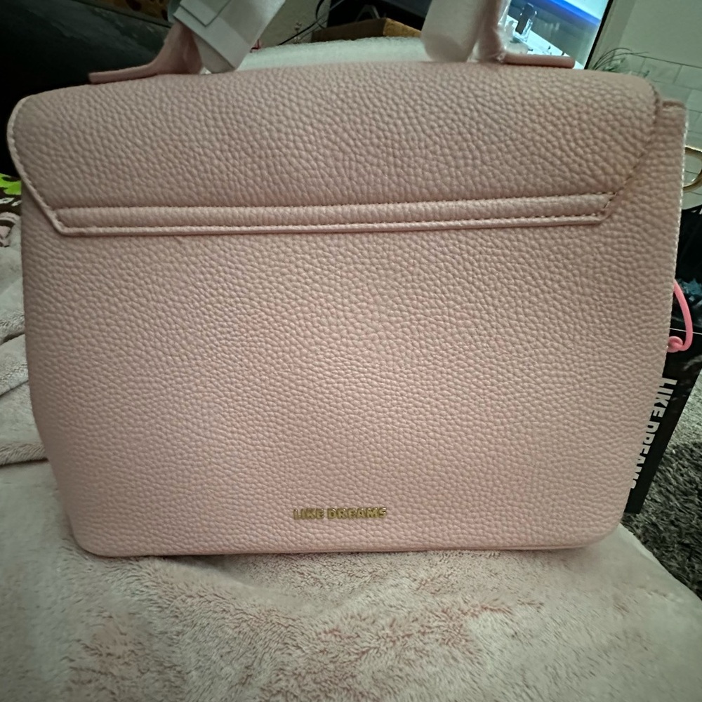 NWT-Adorable Pink Pebbled Vegan Bag w/ Cute Pink Bow. Crossbody π - Picture 11 of 11